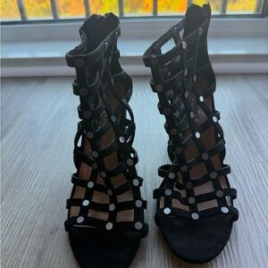 Women’s Black Strappy Heels